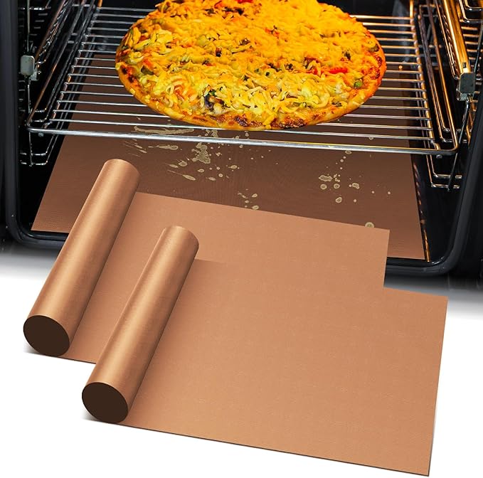 Oven Liners for Bottom of Oven -2Pack Large Heavy Duty Oven Mat, Toaster Gas Stove Oven Liner,Oven Covers for Electric Stove,Grill Mat - BPA & PFOA Free Kitchen Accessory to Keep Oven Clean