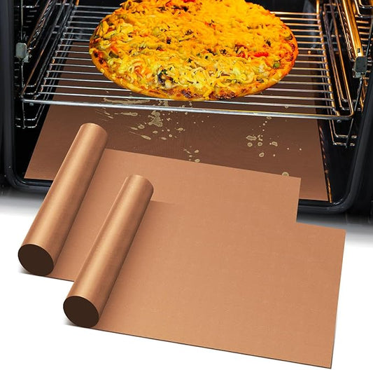 Oven Liners for Bottom of Oven -2Pack Large Heavy Duty Oven Mat, Toaster Gas Stove Oven Liner,Oven Covers for Electric Stove,Grill Mat - BPA & PFOA Free Kitchen Accessory to Keep Oven Clean
