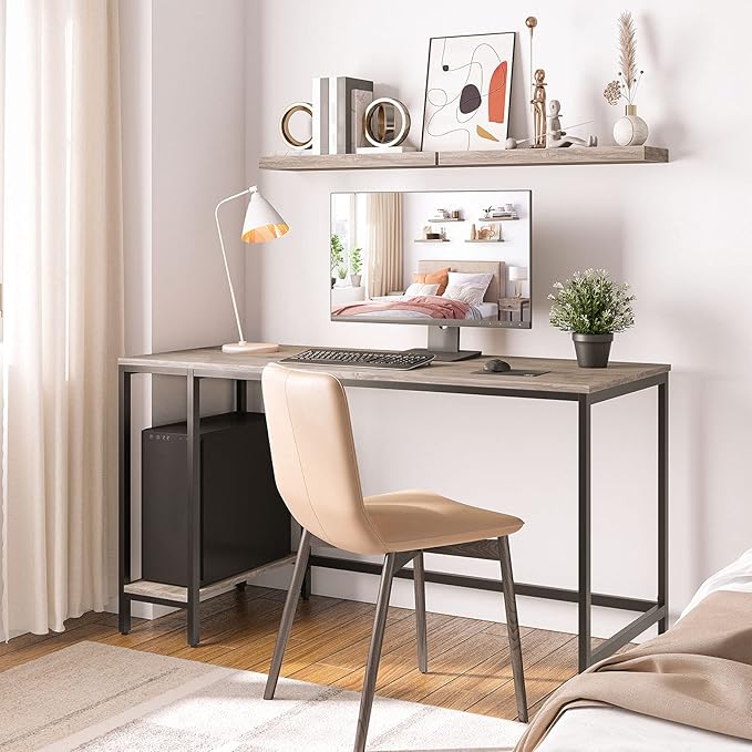 HOOBRO Floating Shelves, Wall Shelf Set of 2, 23.6 Inch Hanging Shelf with Invisible Brackets, for Wall Decor in Bathroom, Bedroom, Toilet, Kitchen, Living Room, Office, Greige BG60BJ01G1