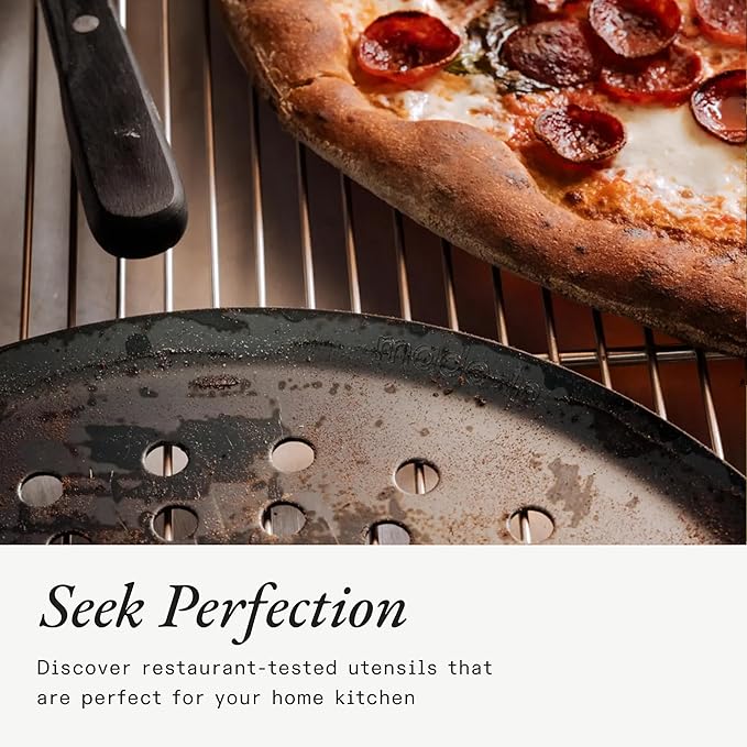 Made In Cookware - Seasoned 12" Carbon Pizza Steel - (Like Cast Iron, but Better) - Professional Cookware - Crafted in Sweden - Induction Compatible