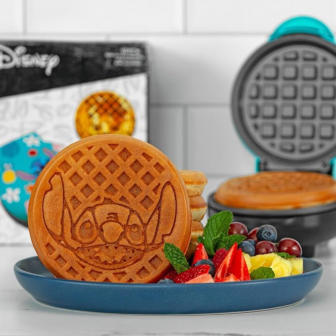 Uncanny Brands Disney Stitch Mini Waffle Maker – Easy to Use and Clean