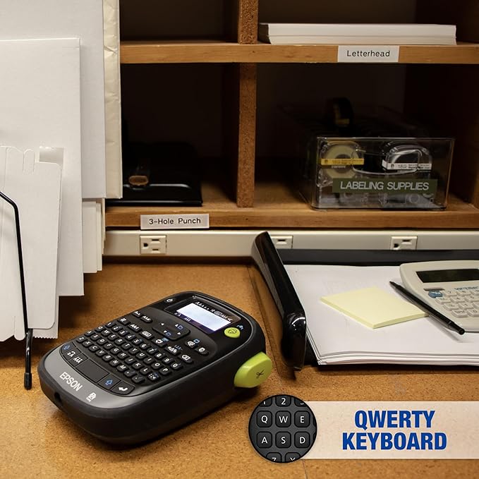 LABELWORKS Epson LW-PX300 Industrial Label Maker for Office – Compatible with Stickers, Magnets, and Shrink Tube, Portable Handheld Design, Label Maker and Tape Only