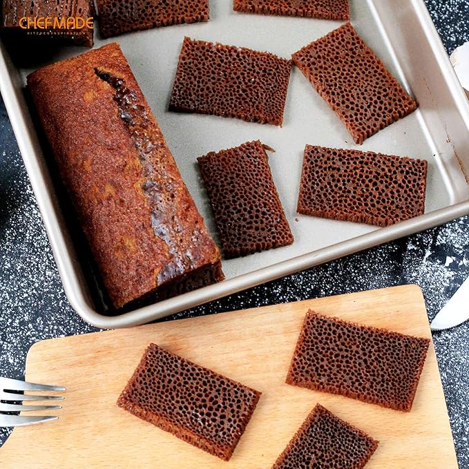 CHEFMADE 9-Inch Square Cake Pan, Non-Stick Deep Dish Bakeware for Oven Baking (Champagne Gold)