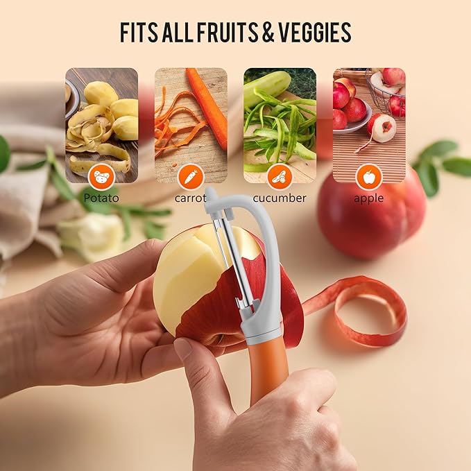 Li&Zhao Vegetable Peelers - Potato Peelers Fruit Peeler Veggie Peeler Carrot Peeler Apple Peeler Garlic Peeler kitchen tools Corn Peeler (2 Blades)