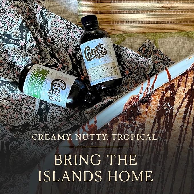 Cook's, Coconut Flavoring for Cakes, Cookies, Pastries, Ice Creams, Smoothies, 128 Ounces (1 Gallon)