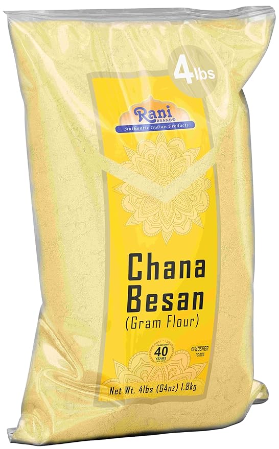Rani Chana Besan (Chickpeas Flour, Gram) 64oz (4lbs) 1.81kg Bulk ~ All Natural | Vegan | Gluten Friendly | NON-GMO | Kosher | Indian Origin