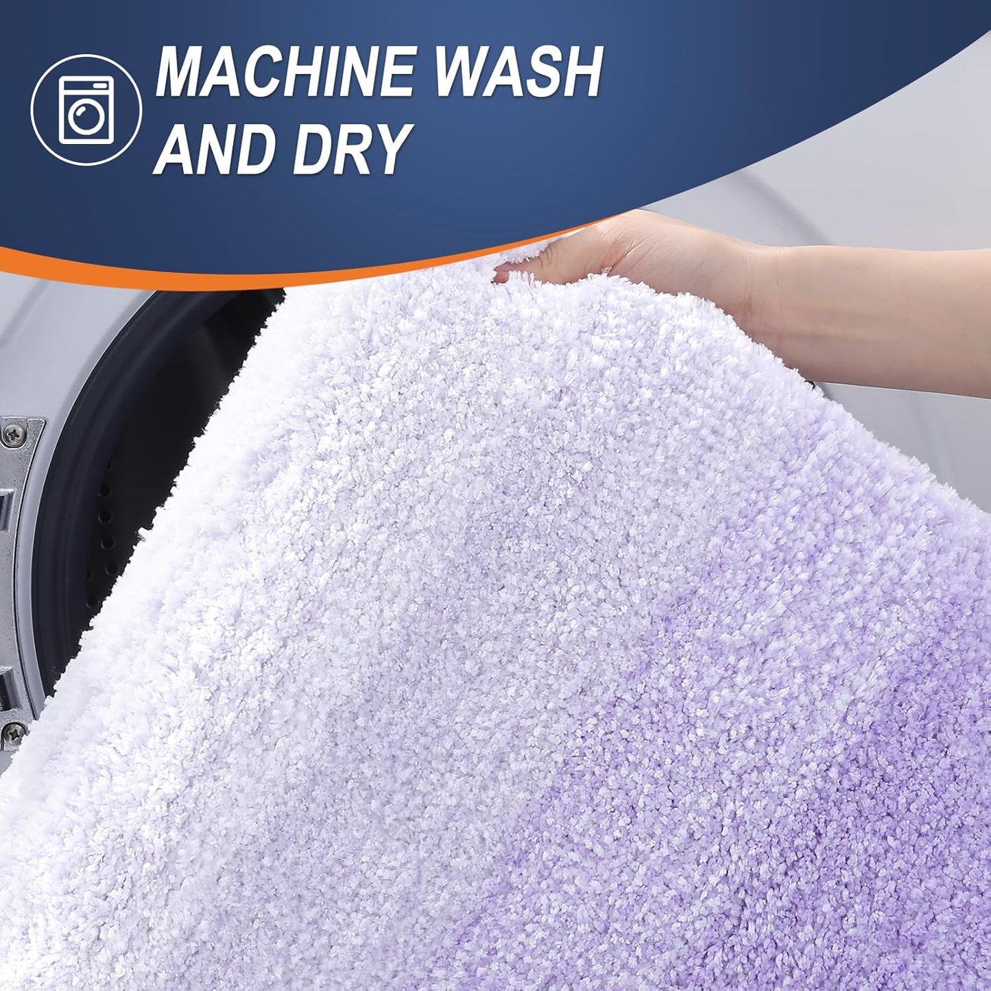 OLANLY Bathroom Rugs Mat 30x20, Extra Soft Absorbent Microfiber Bath Rugs, Rubber Backing, Quick Dry, Machine Washable Bath Mat for Bathroom Floor, Tub and Shower, Home Decor Accessories, Light Purple