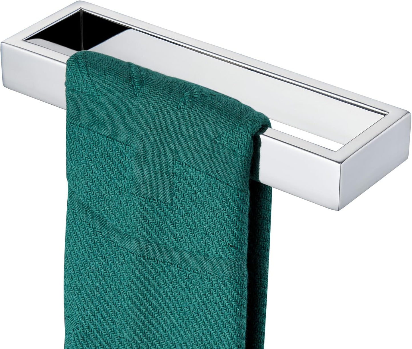 KOKOSIRI Towel Ring Chrome Hand Towel Bar Rack 9-Inch Kitchen Holder Polished Stainless Steel for Bathroom Hardware Wall Mounted, 1 Pack B4008CH-L9