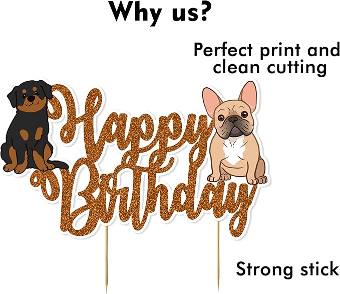 Seyal® Pupy Dog Happy Birthday cake topper