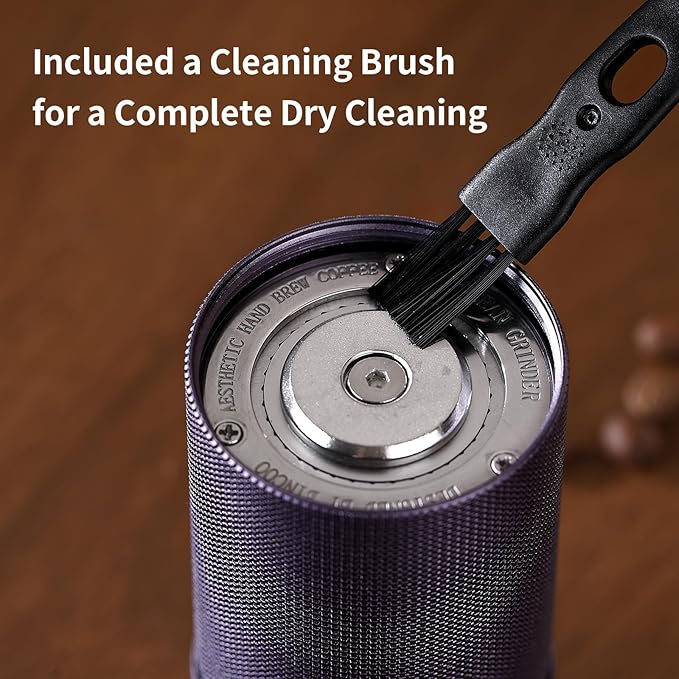 Manual Coffee Grinder with Foldable Handle, Conical Burr Coffee Grinder with 20g Capacity, Adjustable External Grind Setting for Travel,Camping,Home