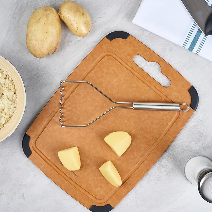 Restaurantware-German Standard Wire Mashers With Ergonomic Handle, 24 Heavy-Duty Potato Mashers - Dishwashable, Durable, Stainless Steel Food Mashing Tool, For Avocado, Beans, Sweet Potatoes, And More