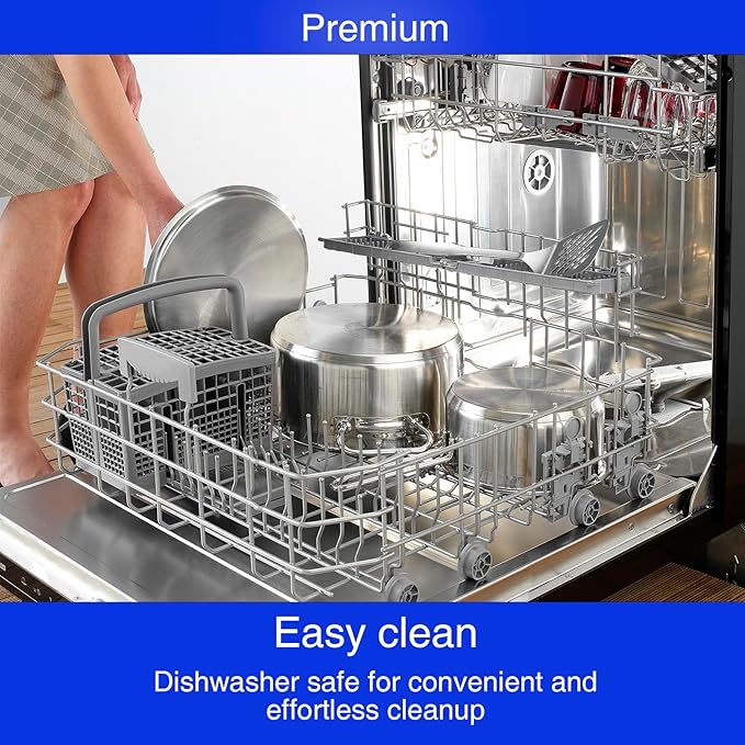 Stainless Steel Cookware Pasta Pot by Cyrder – 3 Quart, Strainer in Glass Lid, Two Side Spouts, Capsule Bottom Stock Pot, Durable & dishwasher safe