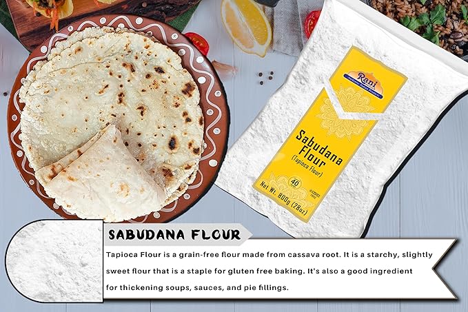 Rani Sabudana Flour (Tapioca/Sago Flour) 28oz (1.75lbs) 800g ~ All Natural | Vegan | Gluten Friendly | NON-GMO | Kosher | Indian Origin