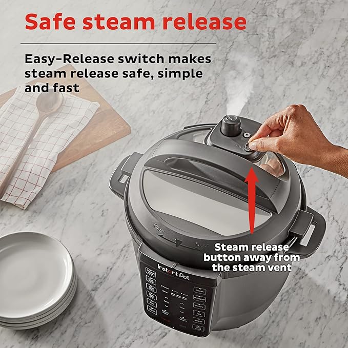 Instant Pot RIO, 7-in-1 Electric Multi-Cooker, PressureCooker, SlowCooker, RiceCooker, Steamer, Sauté, Yogurt Maker, & Warmer, Includes App With Over 800 Recipes, 6 Quart