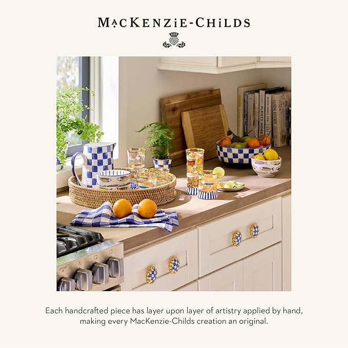 MACKENZIE-CHILDS Wooden Tray with Handles, Rectangular Tray for Serving, Go Fish