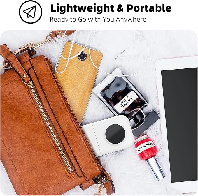 Phomemo D30 Label Maker with 3 Tapes, Bluetooth Wireless Mini Pocket Smartphone Label Maker Machine, Small Thermal Printer Rechargeable Labeler for Home Office Labeler, Works with Tablet, Phones