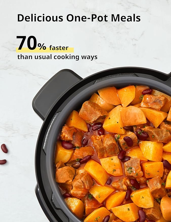 COMFEE’ Pressure Cooker 8 Quart with 16 Cooking Functions, Olla de Presion Non-Stick Pot Yogurt Maker Rice Cooker Slow Cooker Sauté Steamer, Healthy Ceramic Inner Pot