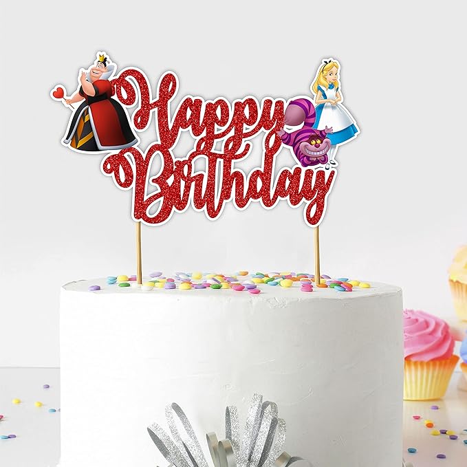 Seyal® Alice in Wondrland Happy Birthday Cake Topper