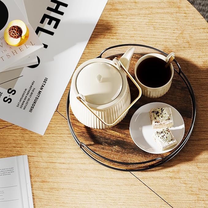 LAMU 2 Pack 9'' 10'' Lazy Susan Turntable Organizer for Table Top Cabinet, Wooden Lazy Susan for Kitchen, Pantry, Countertop, Bathroom Vanity, Spice Organization, Wood Decor