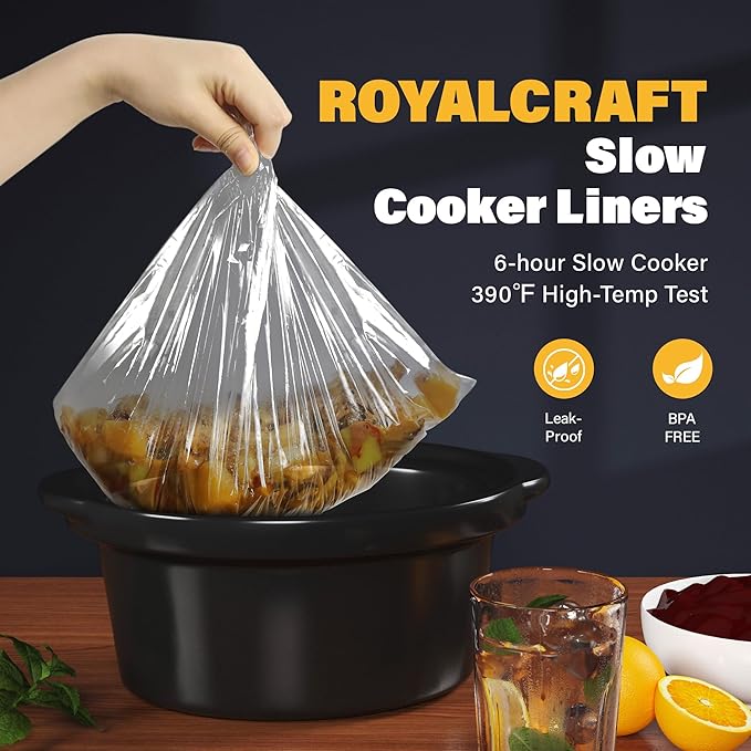 Sunvivi Slow Cooker with 10 Cooking Liners, Triple Slow Cooker Buffet Server 3 Pot Food Warmer for Parties with 3 Spoons ? Lid Rests,Adjustable Temp, 3 * 1.5 Quarts Silver