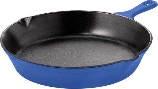 Utopia Kitchen Pre Seasoned Chefs Pan Skillet Frying Safe Grill Cookware for indoor & Outdoor Use (Blue, 8 Inch Pack of 1