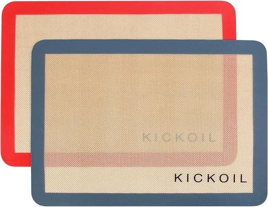 Silicone Baking Mat Half Sheet Non Stick Food Safe Baking Sheet for Oven - Replace Reusable Parchment Paper- Silicone Induction Cooktop Protector, Pan Liner 2 Pack,Cooking Essentials Gadgets