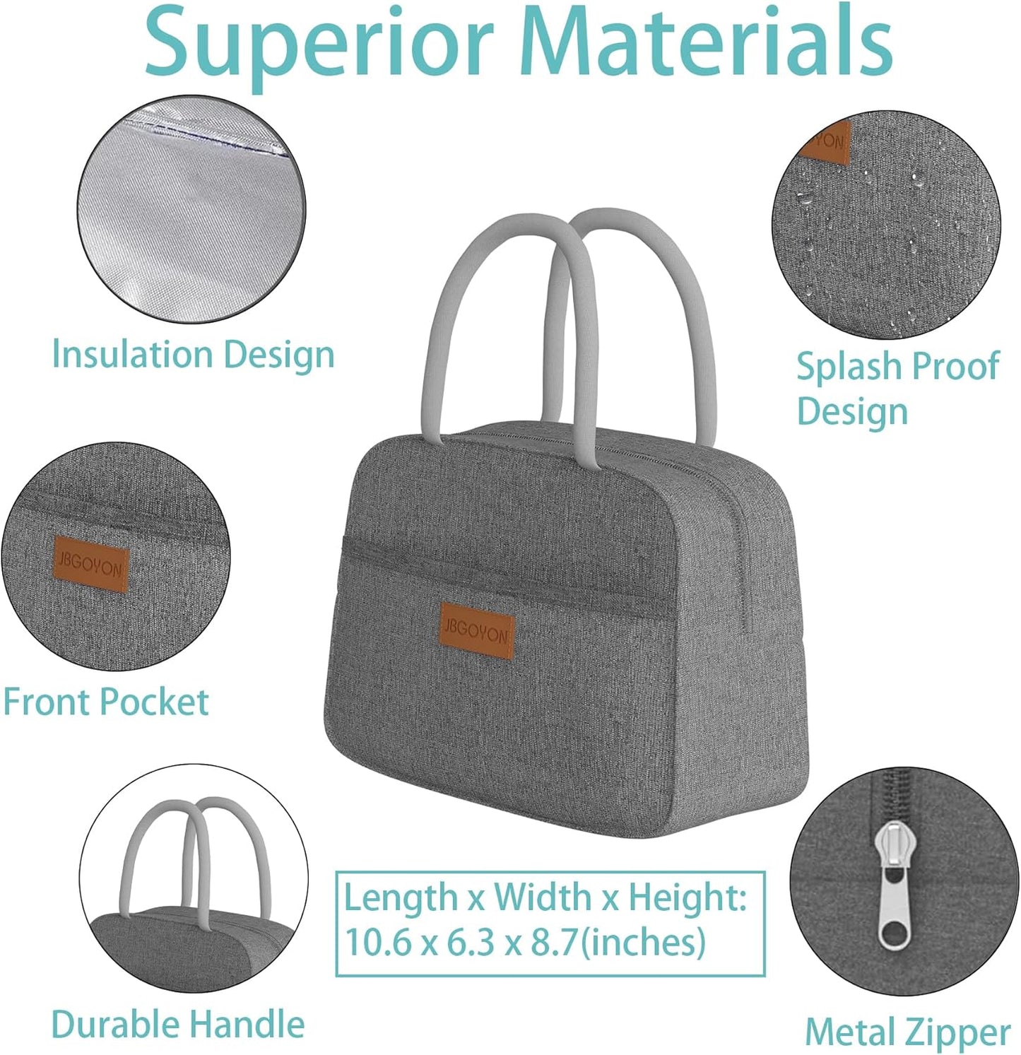 JBGOYON® Bento Lunch Box for Adults, Kids, Men, and Women – Includes Stackable Lunch Containers and Lunch Bag, Perfect for Boys and Girls, Microwave Safe and BPA-Free（Green ）