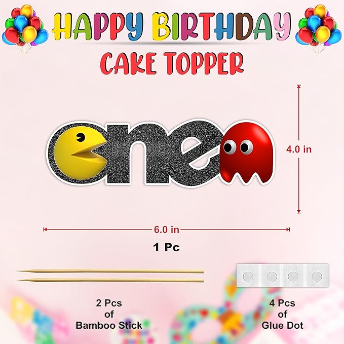 Seyal® Pacmn Ghost One Cake Topper