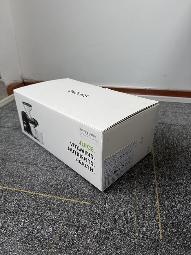 SiFENE Cold Press Juicer Machine, Slow Masticating Juicer, Vegetable and Fruit Juice Extractor Maker Squeezer, Easy to Clean, Non-BPA, White