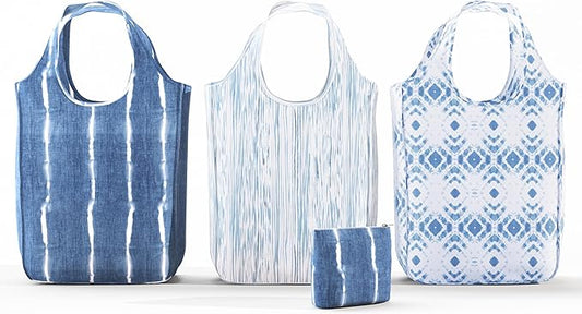 Reusable Grocery Bag - Stylish Shopping Bag for Groceries - Foldable Tote Bag - Medium Size