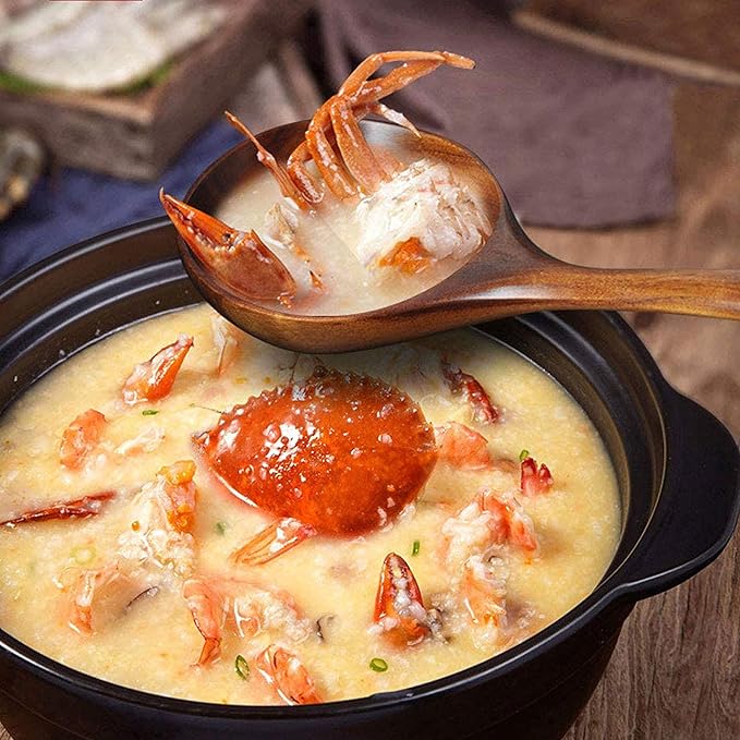 FJNATINH Wooden Wok Spatula Ladle Tool Set, 14-inch Long Handle Teak Wok Spatula