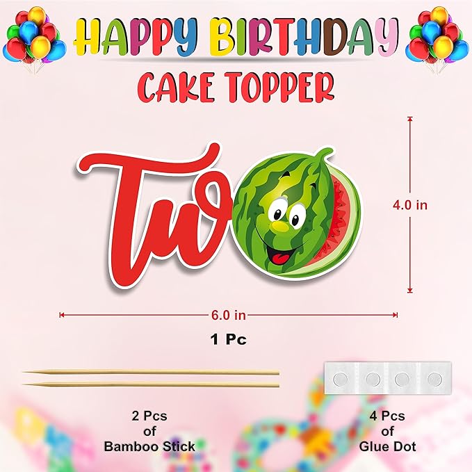 Seyal® Watermelon Two Cake Topper