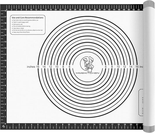 Silicone Dough Mat, Macaron Cookie Pizza Baking Mat for Oven, Non Stick Pastry Mat for Rolling Dough Non Slip, Bread Mat for Kneading, Reusable