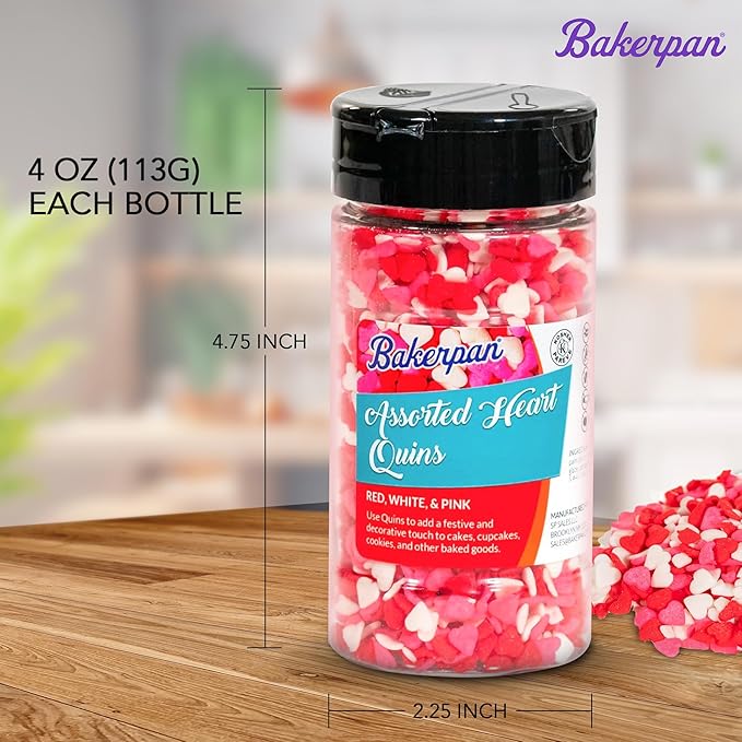 Bakerpan Sprinkles for Cake Decorating - 4 Ounces - Pastel Spring Edible Confetti Sprinkles for Cupcakes, Ice Cream, Cookies, Cakes (Made in USA)
