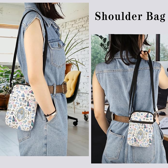 GJTIM Elsa Princess Gift Elsa Merchandise Princess Elsa & Anna Fan Gift Princess Cartoon Character Gift Crossbody Bag