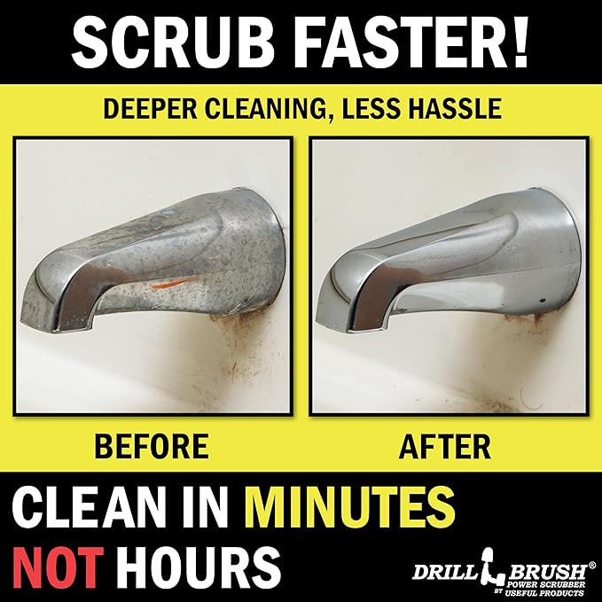 Variety Multi-Pack Drill Brush Attachments for Cleaning Car, Truck, Carpet, Boat, Bathroom, Kitchen, Grill, Griddle - Drill Brush for Car Detailing Kit - Grill Cleaning Kit - Grilling Accessories