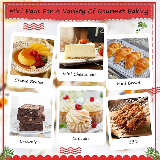 LNYZQUS Disposable Mini Cake Pans with Lids 100 Pack, 6.8oz Rectangle Mini Loaf Pan Baking Cups Muffin Tin,Aluminum Foil Cupcake Baking Tins Containers for Christmas New Year-Red