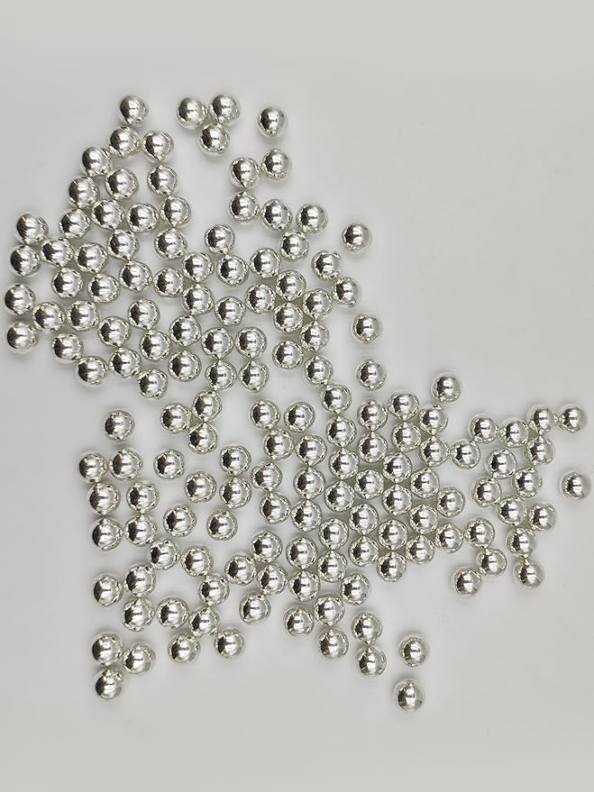 Silver Pearl Sugar Sprinkles 4.23 oz, 10mm Candy Pearls Ideal for Baking, Cake and Cupcake Toppers, Cookie Decoration, Ice Cream Topping, Wedding Shower Valentines Halloween Christmas