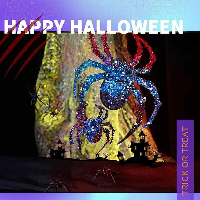 LEOBRO Holographic Chunky Glitter, Set of 32 Colors, Craft Glitter for Resin, Crafts Tumblers Nails Body, Christmas Halloween Sequins Flakes for Arts Crafts