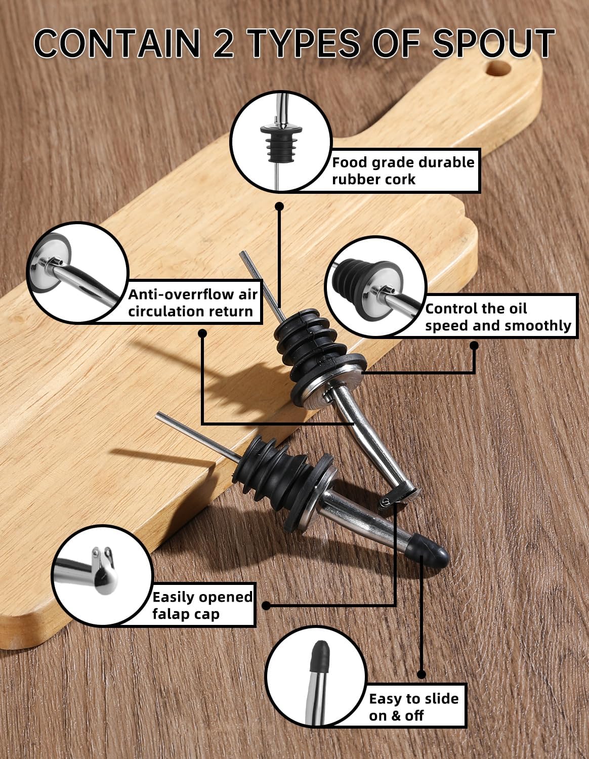 Sweejar Ceramic Olive Oil Dispenser Bottle,24 Oz Opaque Cruet Protects EVOO Oil to Reduce Oxidation, Suitable for Storage Vinegar, Coffee Syrups, Liquids (Black)