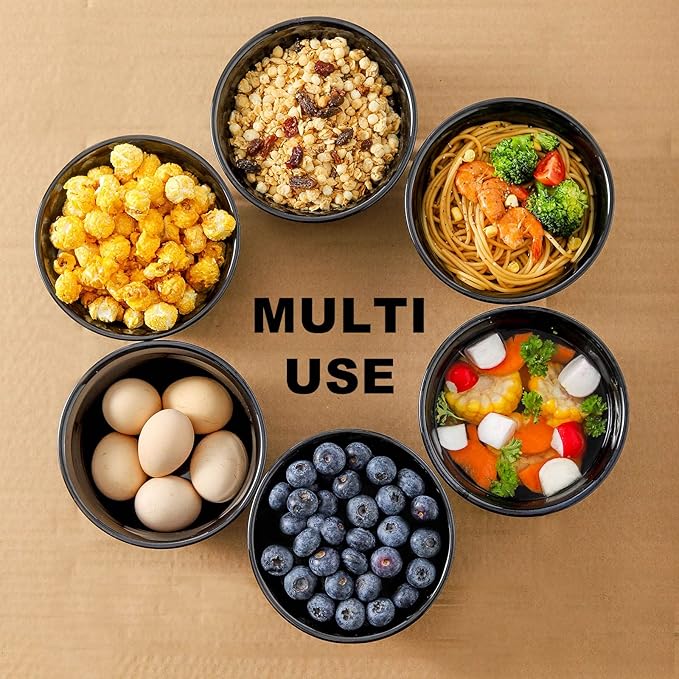 Hasense Cereal Bowls Set of 6, 20 Ounce Ceramic Soup Bowls Set for Kitchen, Suit for Cereal Soup Rice Pasta Salad Oatmeal,Dishwasher Microwave Safe, Navy Blue