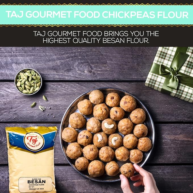 TAJ Besan Flour 2-Pounds | Chick Pea | Gram Flour | Finely Grounded