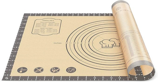 Baking Mat, 28" x 20" Large Silicone Non-slip Baking Pastry Mat with Measurement, Non Stick Silicone Mats for Kitchen Counter, Fondant Mat, Counter Mat, Dough Rolling Mat, Oven Liner, Pie Crust Mat