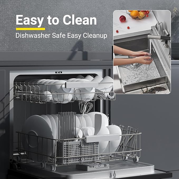 Egg Whisk,2025 Upgraded Stainless Steel Semi Automatic Whisk,Hand Wisk Egg Beater Easy to Use for Making Cream, Blending, Whisking, Beating & Stirring (12 Inch)