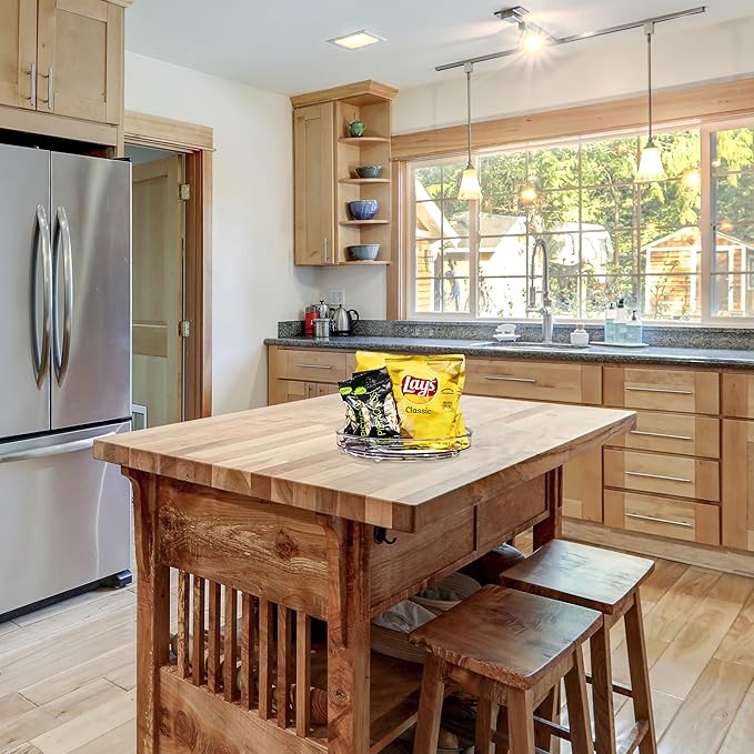 Sorbus 9 Inch Flat Clear Lazy Susan Organizer, Turntable Organizer for Spice Organization for Cabinet, Lazy Susan Turntable for Kitchen, Home, Office, Closet, Laundry Room Organization (2-Pack)