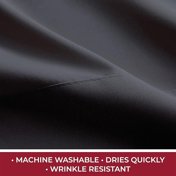 Mellanni RV Short Queen Sheets - 4 PC Iconic Collection Bedding - Hotel Luxury, Extra Soft, Cooling Bed Sheets - Deep Pocket up to 10 inch (RV/Short Queen, Black)