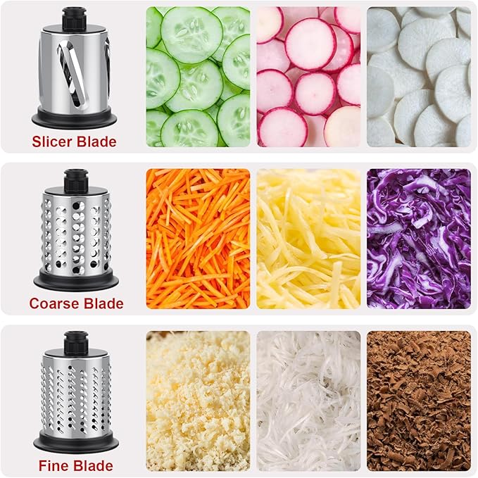 Slicer Shredder Attachments for KitchenAid Stand Mixers, Cheese Grater for Kitchenaid, Salad Maker, Food Slicer by InnoMoon