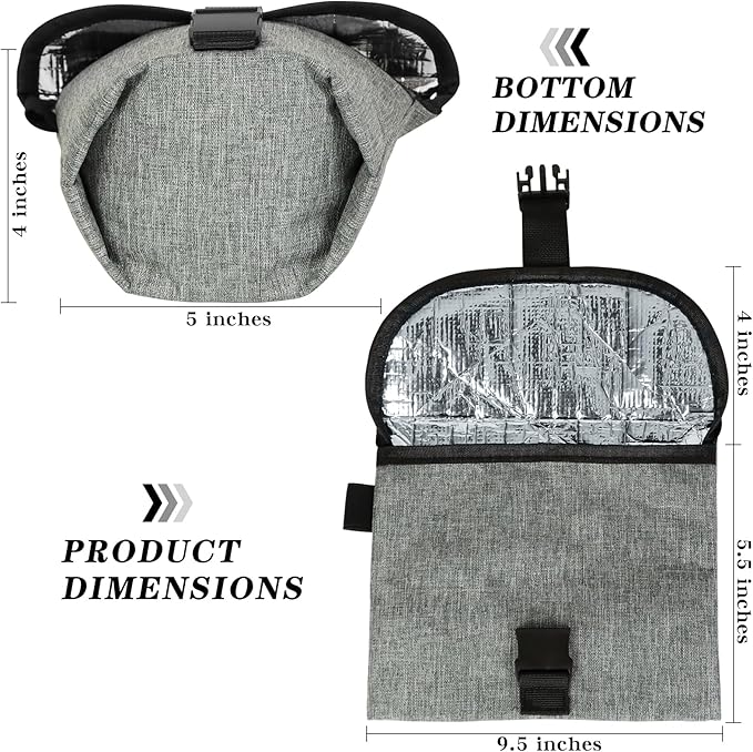 1PCS Foil Insulated Lunch Bag Insulated Reusable Snack Bag Freeze Dried Food Pouch Lightweight Ripstop Food Storage Organizer