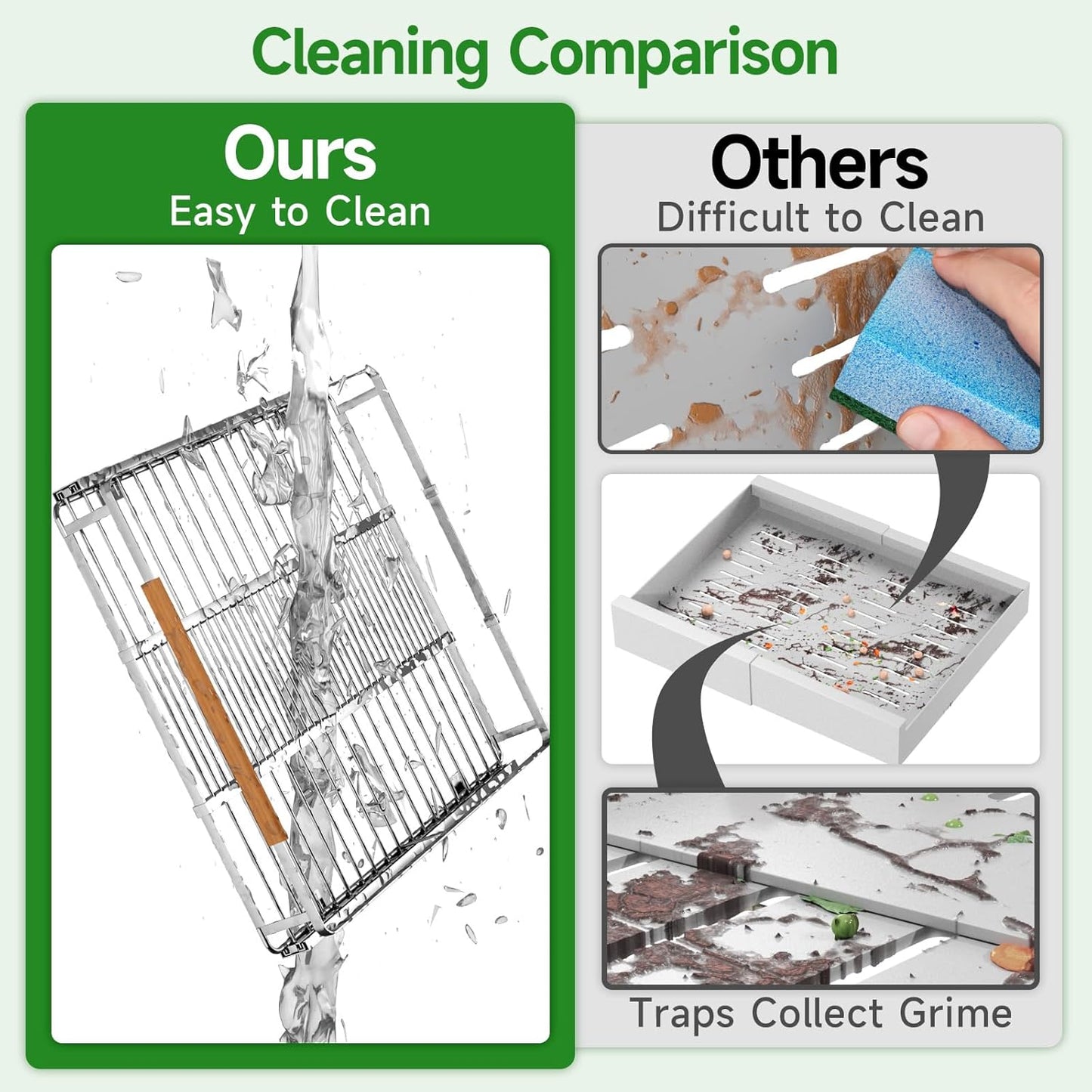 Expandable Pull Out Drawer Cabinet Organizers, Heavy Duty Slide Out Storage Shelf for Home Kitchen Pantry Cupboard Pots Pans, Adjustable Width from 17.2"~28.1", Stainless Steel 1 Pack