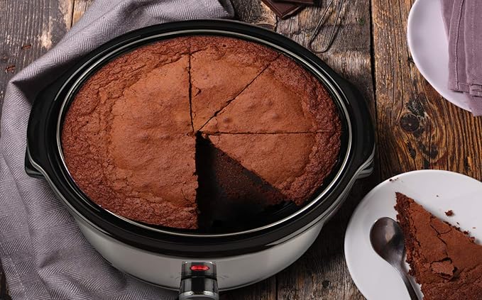 Courant Oval Slow Cooker Crock, with Easy Options 7 Quart Dishwasher Safe Pot, Stainless Steel